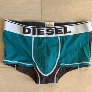 Diesel Boxer Briefs in Teal and Black